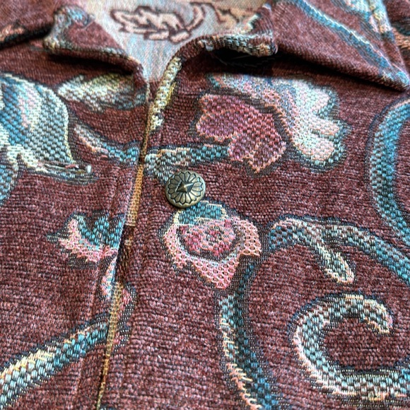 Susan Graver vintage autumn tapestry jacket size large - Picture 3 of 4
